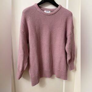 100% COTTON PINK CREW NECK SWEATER SZ SMALL